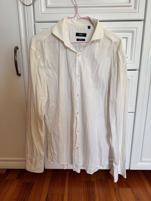 Чоловіча біла сорочка Hugo boss slim белая мужская рубашкА