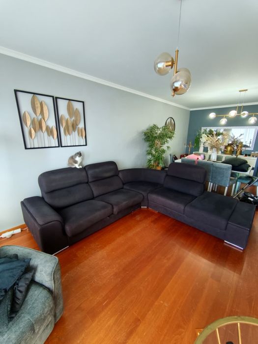 Sofá de canto modular em L