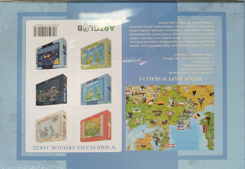 Puzzle mapa europy