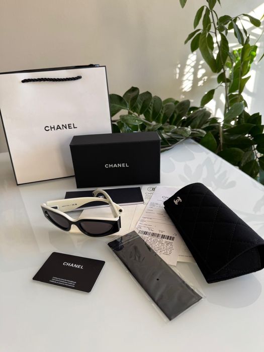 Okulary przeciwsłoneczne Chanel kocie oczy