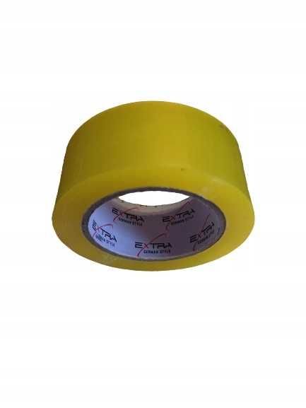 Taśma pakowa żółta porządna mocny klej szer. 47 mm dł. 180 m 200 yard