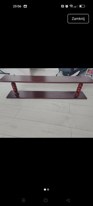 Półka wisząca brązowa