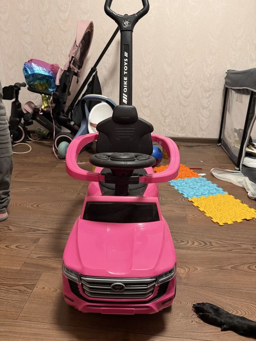 Дитячий електромобіль 3в1 Bambi Toyota Каталка-толокар з ручкою