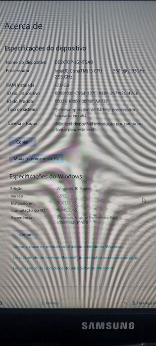 PACK  Secretária + Desktop+Monitor+Impressora+Conj Som Logitech