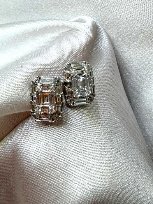 Kolczyki Infinity z diamentami naturalnymi  1.14 CT VVS/F-G