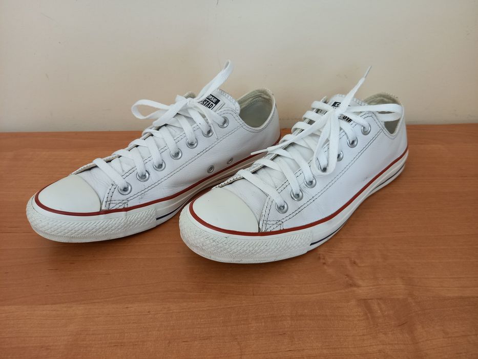 Converse  Chuck Taylor  rozmiar 42.5 All Star 100% Biała Skóra  męskie