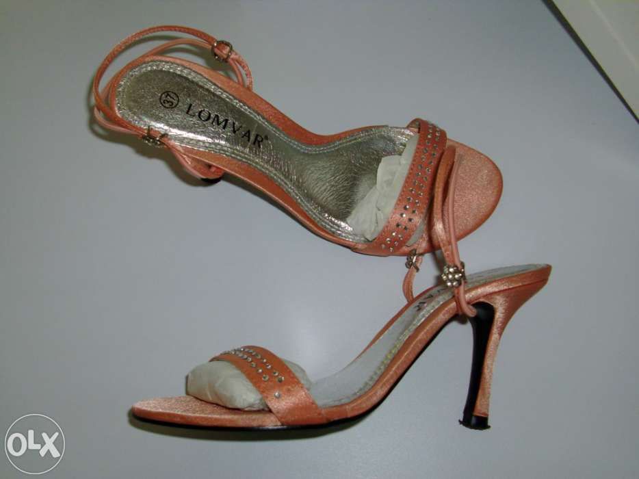 Sandálias cerimónia rosa coral