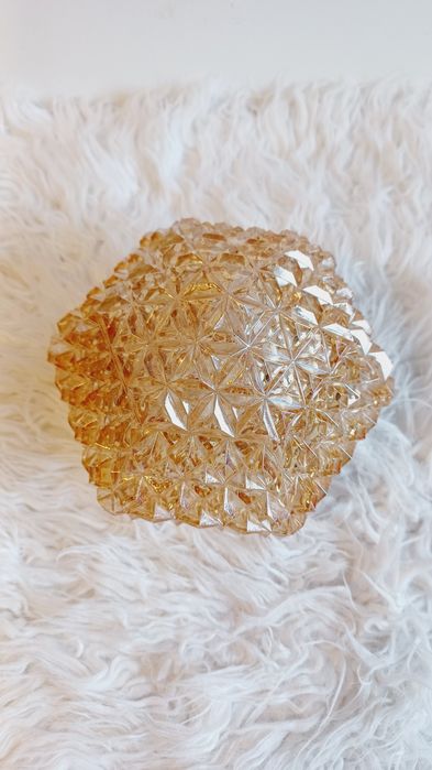 Klosz kinkiet szkło bursztynowe miodowy szklany plafon