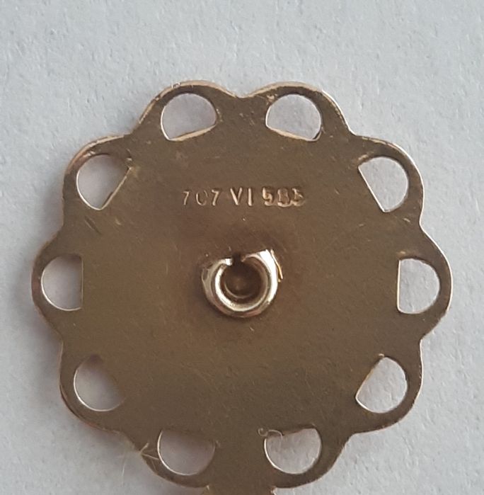 Złota zawieszka medalik Matka Boska  585