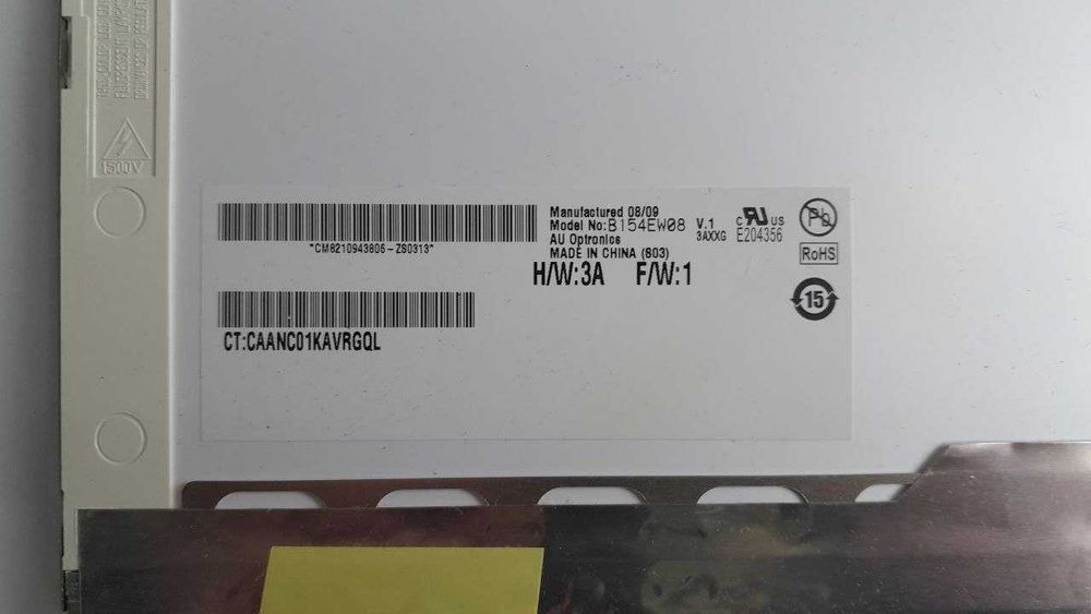 Матриця для ноутбука 15,4" B154EW08 V.1 глянець справна стан ідеал