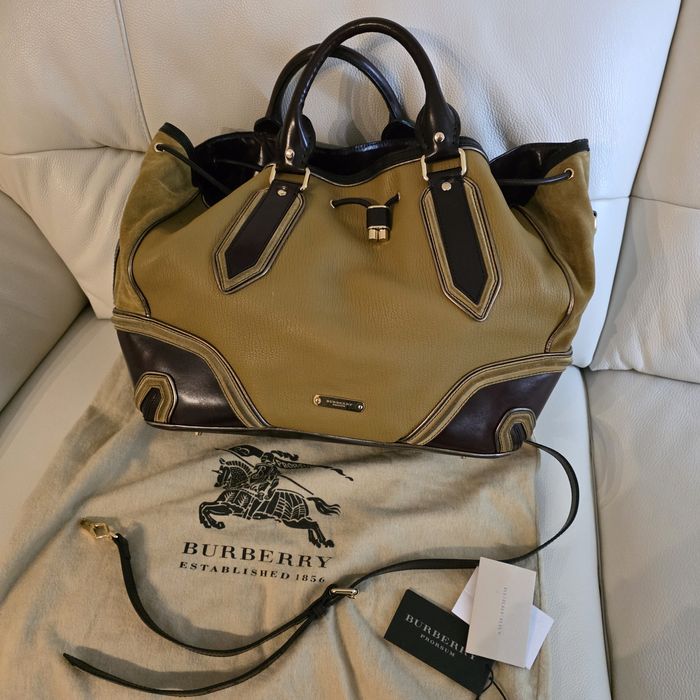 Piękna oryginalna torebka Burberry Prorsum skóra duża