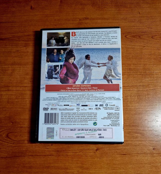 BAILEY Um Cão que vale Milhões (Tim Curry/Jennifer Tilly) NOVO/SELADO