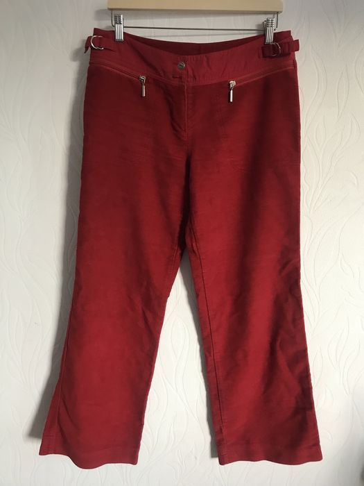 Красные флисовые штаны женские размер М