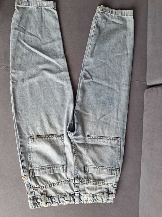 Jeansy spodnie jeansowe Zara straight 9 lat 134 cm, bawełna, proste.