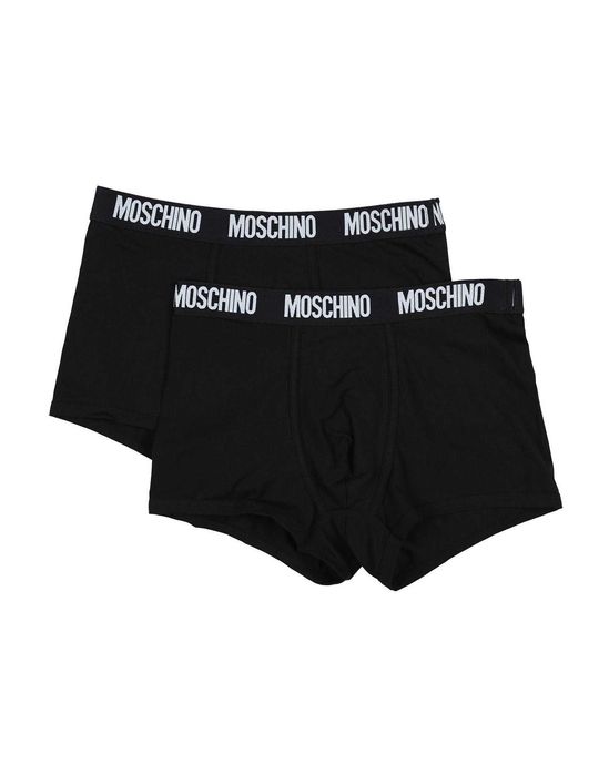 MOSCHINO bokserki 2 PAK bokserek męskich SUPIMA BLACK