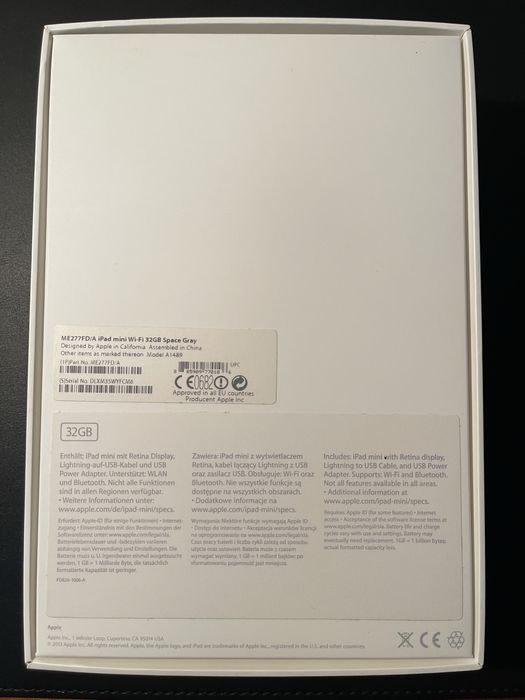 Apple iPad Mini 2 Retina Black 32GB WiFi