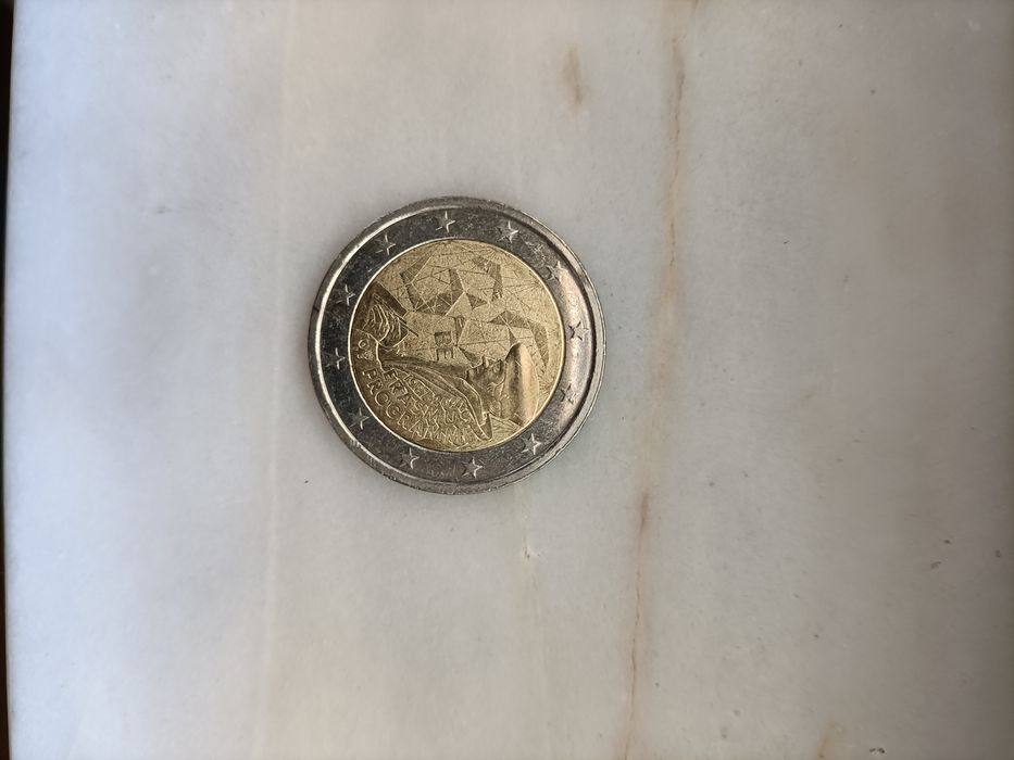 Moeda comemorativa 2 Euro Bélgica 2022 Erasmus