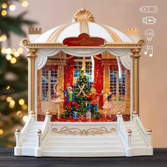 Новорічна музична іграшка з снігом Новорічний ліхтар Новогодний фонарь