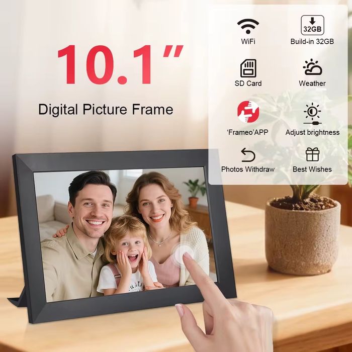 Фоторамка цифрова WiFi FRAMEO 10.1" 32ГБ сенсорний екран автоматична/слайд