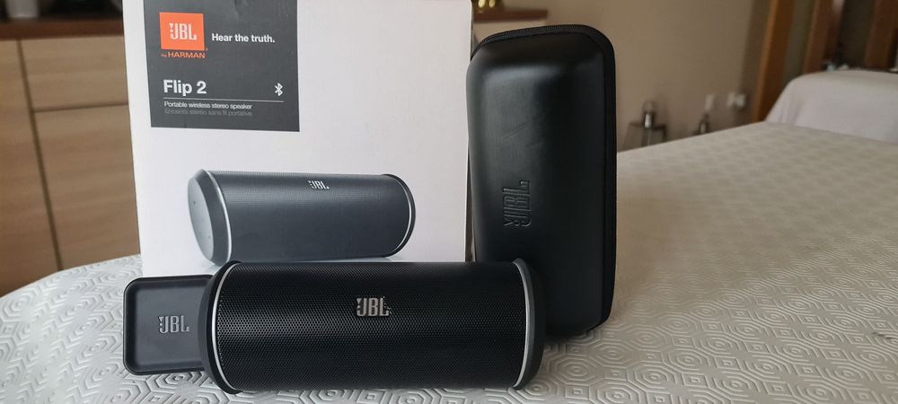 Coluna Bluetooth original Flip2 carregador e bolsa