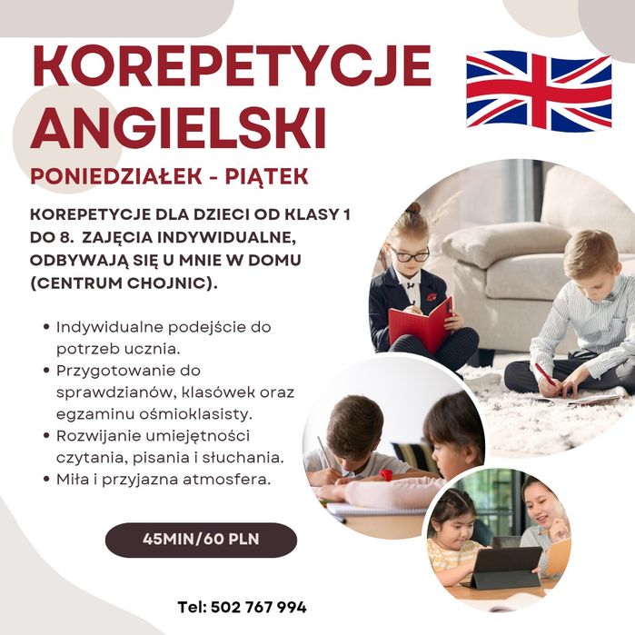 Korepetycje z języka angielskiego
