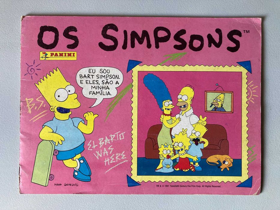 Caderneta de Cromos Antiga Panini - Os Simpsons [Completa]