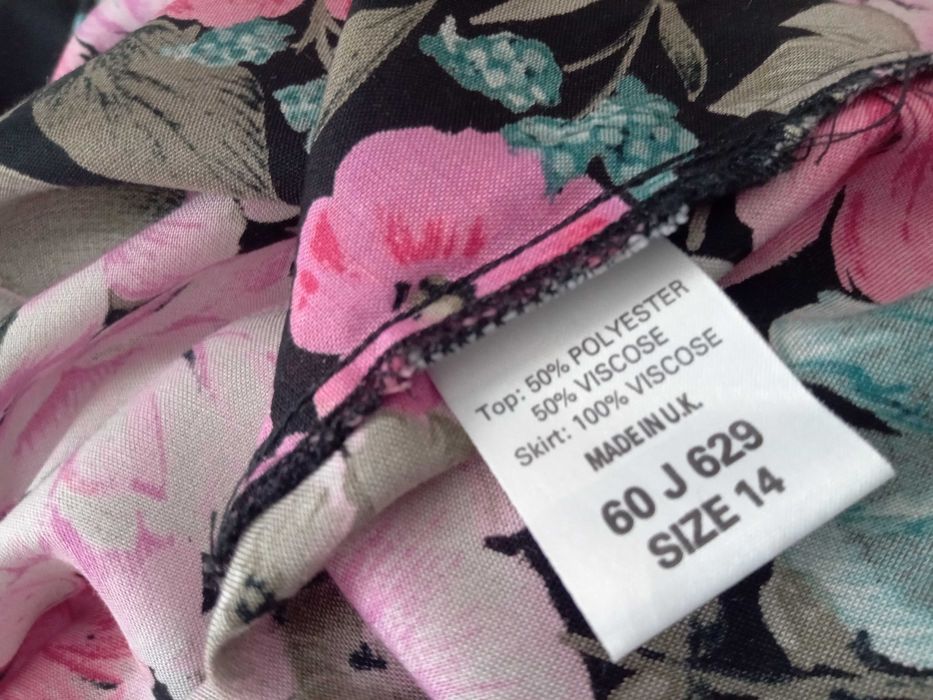 Item dressing sukienka kwiaty 42 40 vintage