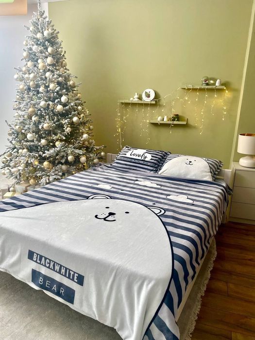 Плюшева якісна постільна білизна теплое постельное белье Комплект Плюш