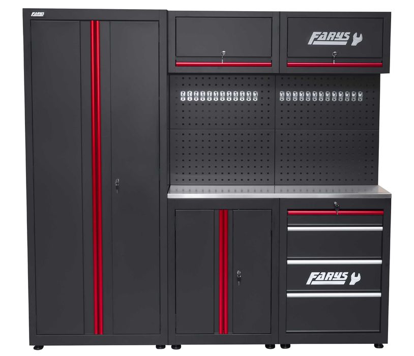 Meble garażowe warsztatowe Regał szafka metalowy blat FR4108M ZŁOŻONE