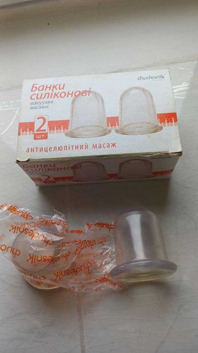 Силіконові вакуумні банки для масажу Chudesnik, 2 шт.