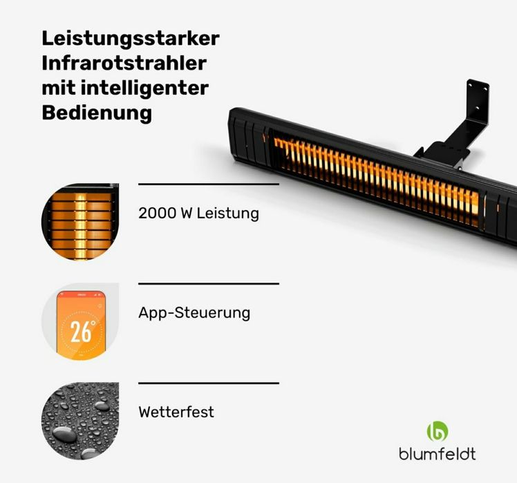 Продається інфрачервоний обігрівач BLUМFELDT + пульт.