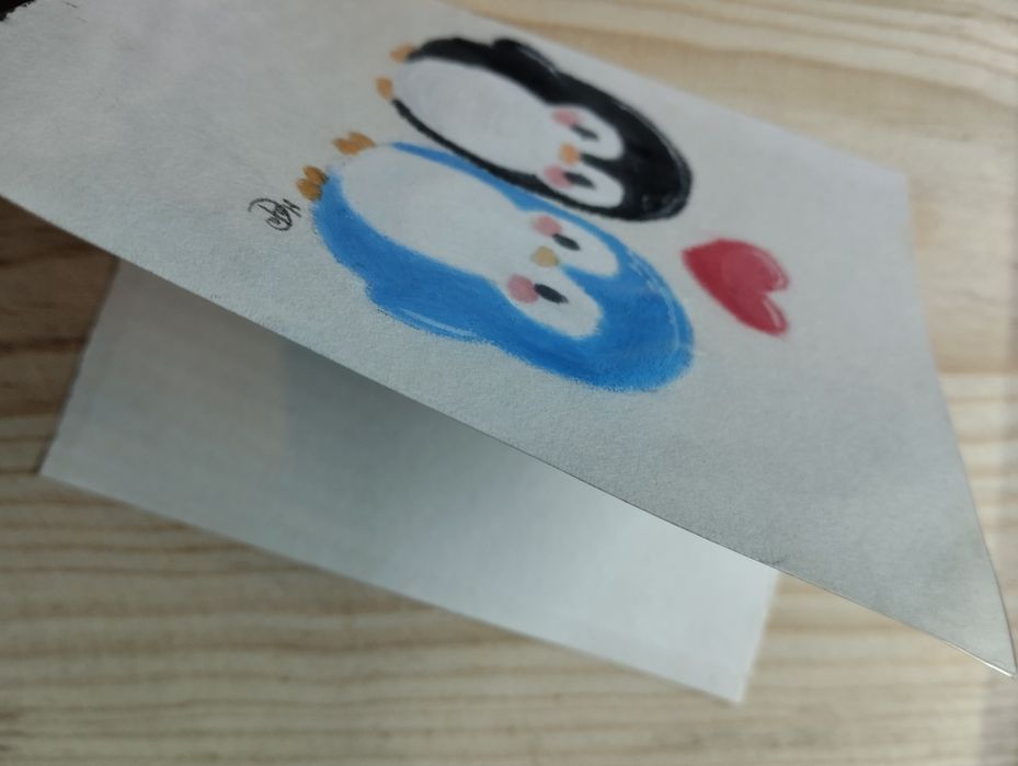 Postal de pinguins