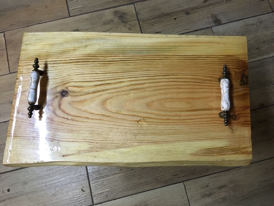 Drewniana taca filiżanka Zara (art deco, boho, home)