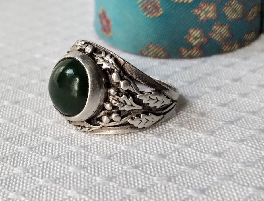 Katalogowy srebrny pierścionek Warmet. PRL.