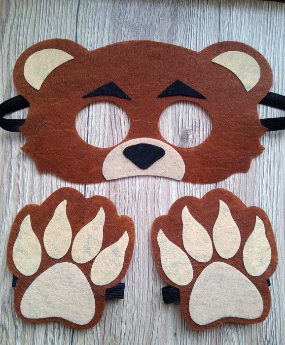 Маска їжачок зайчик вовк ведмідь мишка лелека горобець ворона Кетбой