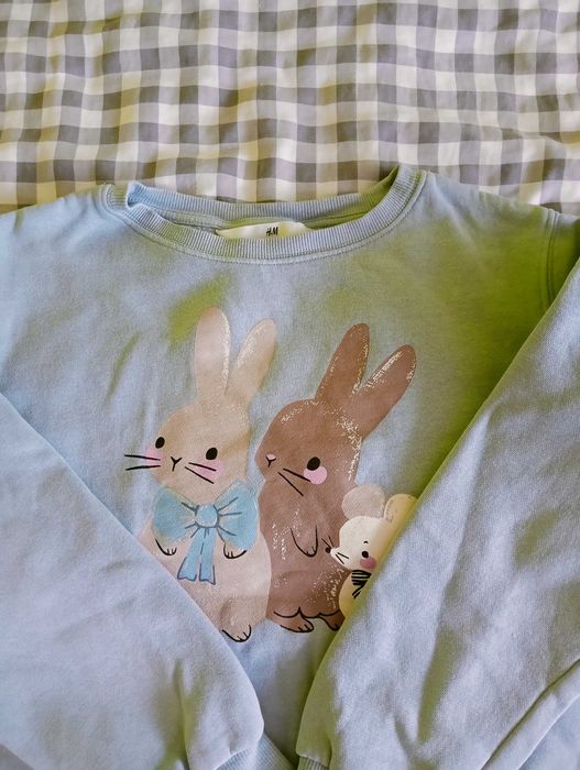 Bluza HM r. 134/140 z króliczkami