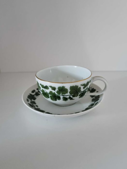 Stara Filiżanka do kawy Miśnia, Meissen liście winogron, winorośl