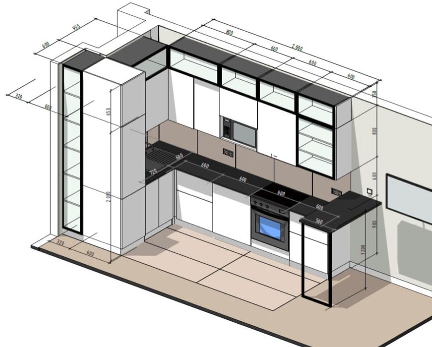 Креслення інтерʼєру, котеджу