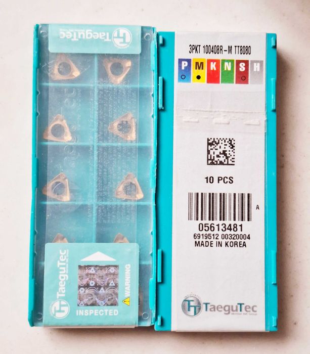 Taegutec пластини, фрези Korloy, wnmg080408, TDXU5E  TT9080, cnmg120408