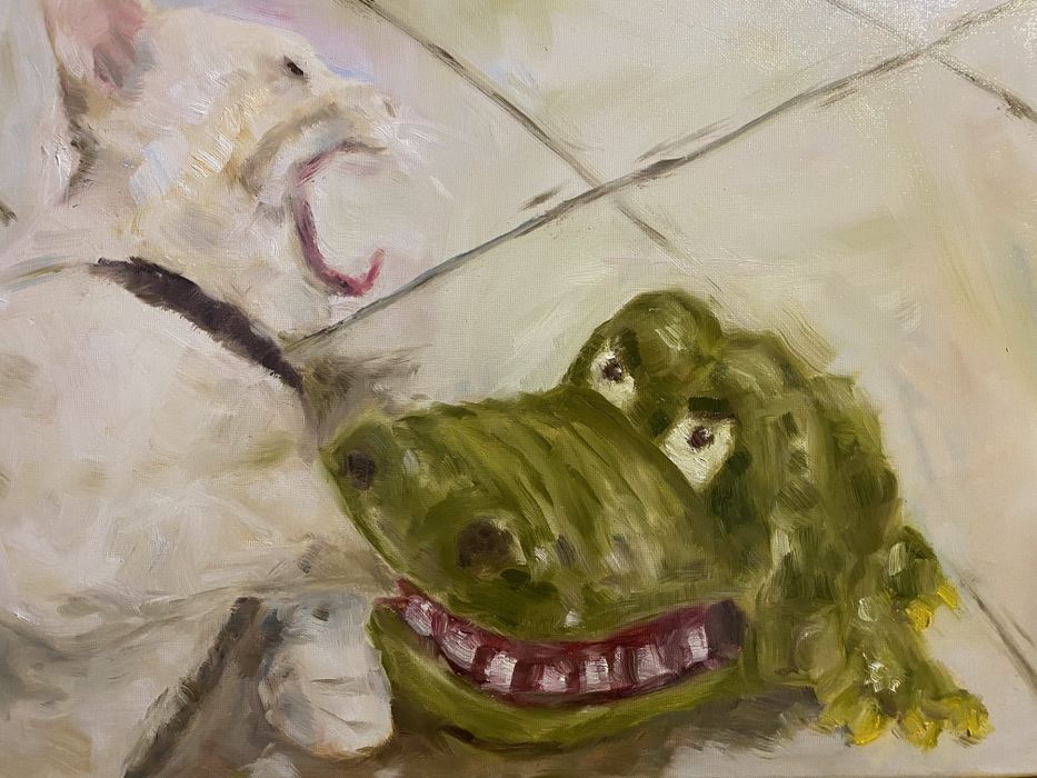 Картина маслом Крокодил