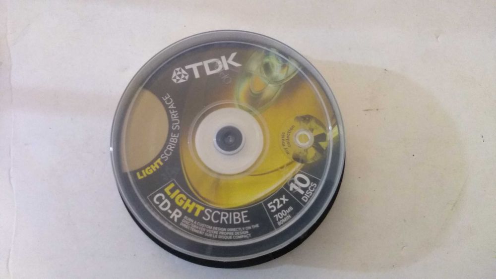 Pack 10 CD-R LightScribe TDK 700MB - Selado / Vintage, NOVA!