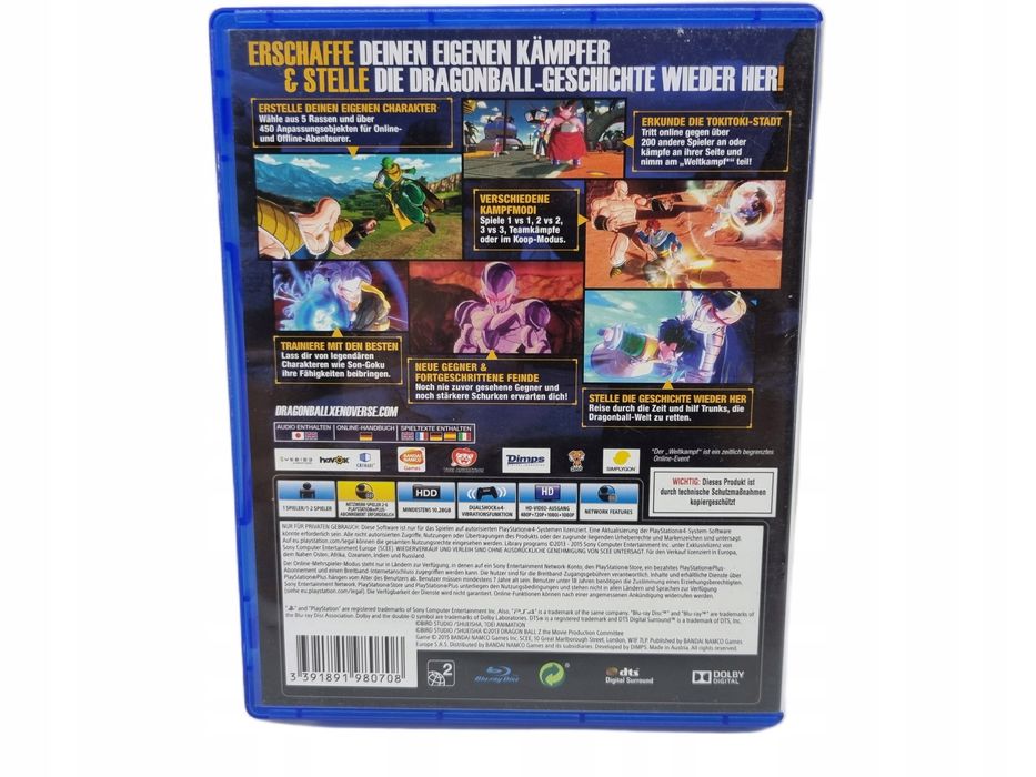 Dragonball xenoverse gra ps4 playstation 4