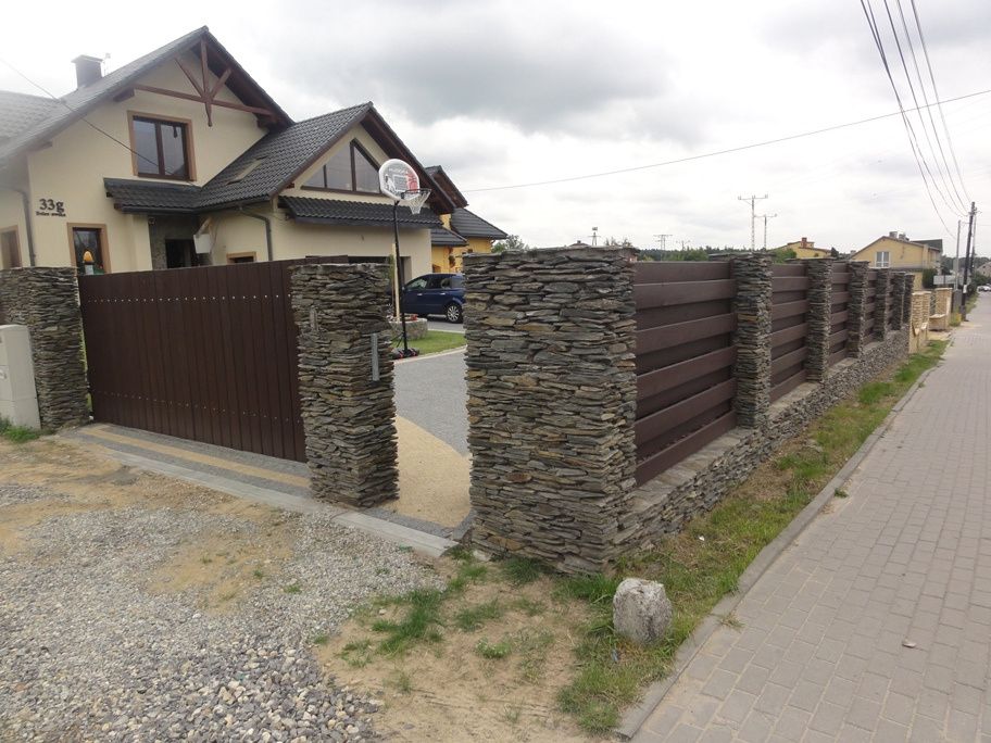 Kamień murowy, łupek szarogłazowy na murki, twardy kamień