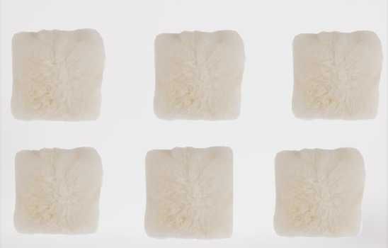 Skóra Owcza Naturalna  Zestaw 6 Podkładek na Krzesło