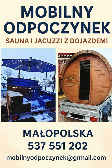 Mobilna sauna i balia- WYNAJEM