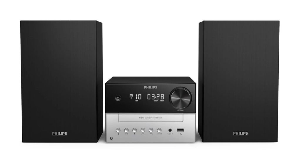 Super Cena!!! Mikrowieża PHILIPS TAM3205M 12 Czarna Odtw.CD BT FM USB