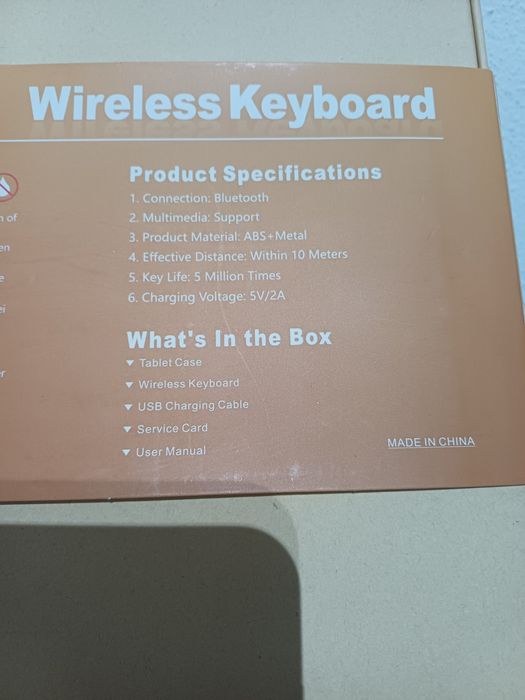 Capa TABLET e teclado wireless[10 metros]