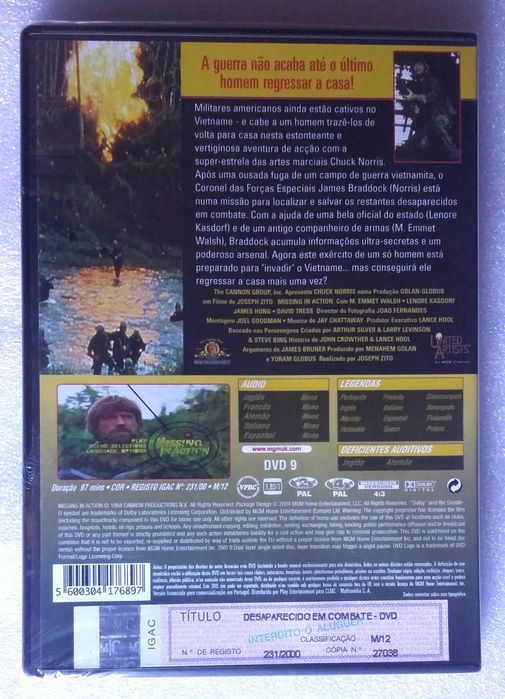 DVD Desaparecido em Combate Selado