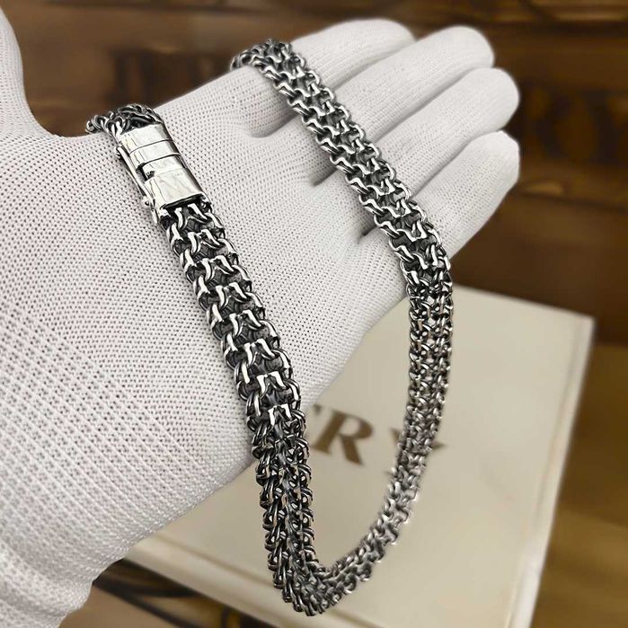 Срібний ланцюжок 120г "Козацький" чоловічий мужская серебряная цепочка