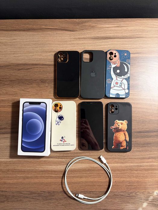 IPHONE 12 128 GB czarny kabel 5 etui case